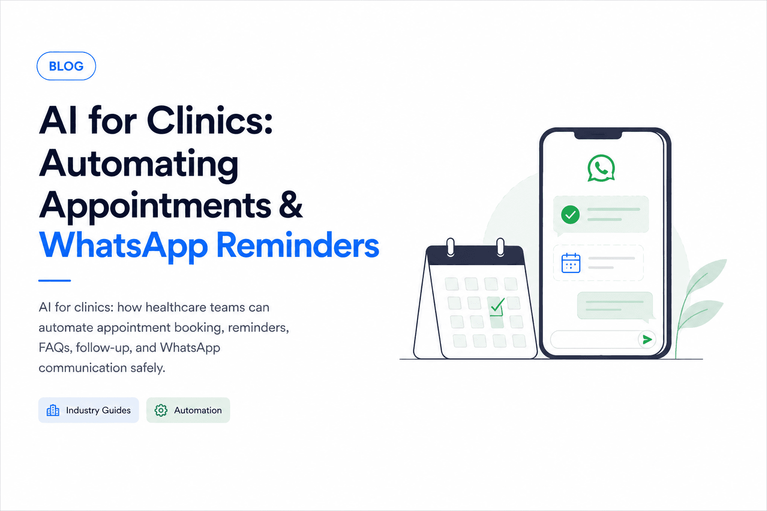 AI for Clinics: Automating Appointments & WhatsApp Reminders